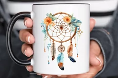 Native American Dreamcatcher Watercolor PNG Clipart Product Image 2