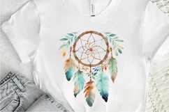 Native American Dreamcatcher Watercolor PNG Clipart Product Image 3