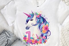 Number Unicorn Birthday PNG Clipart Product Image 3