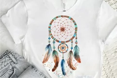 Native American Dreamcatcher Watercolor PNG Clipart Product Image 3