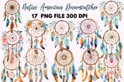 Native American Dreamcatcher Watercolor Sublimation clipart Product Image 1