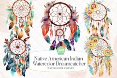 Native American Dreamcatcher Watercolor Sublimation Clipart Product Image 1