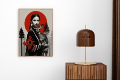 Native American Red and Black Spirit Wall Art  Set of 100