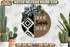 Welcome Sign Laser Cut| Front Door Decor |3D Boho Wall Decor Product Image 1
