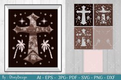 Nativiti Scane In Jesus 3D Shadow Box Layered Papercut Product Image 1
