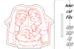 Nativity |Christmas|DIY paint kit|Laser Cut |SVG Product Image 3