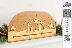 Nativity Christmas Countdown Laser Cut | Wooden Nativity Adv Product Image 1