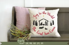 Round Nativity Sign SVG - Christmas Front Door Product Image 2