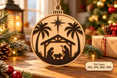 Nativity Christmas Ornament Laser Cut Product Image 2