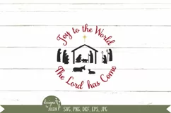 Round Nativity Sign SVG - Christmas Front Door Product Image 3