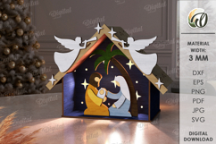 Nativity Light Stands Bundle Lasercut. Nativity Lightbox SVG Product Image 14