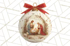 Nativity Christmas Ornament PNG Clipart, Christian Art Product Image 4