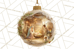 Nativity Christmas Ornament PNG Clipart, Christian Art Product Image 5