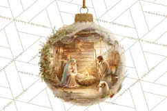 Nativity Christmas Ornament PNG Clipart, Christian Art Product Image 5