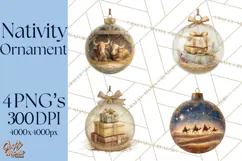 Nativity Christmas Ornament PNG Clipart, Christian Art Product Image 1