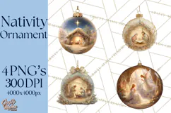 Nativity Christmas Ornament PNG Clipart, Christian Art Product Image 1