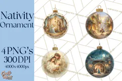 Nativity Christmas Ornament PNG Clipart, Christian Art Product Image 1