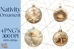 Nativity Christmas Ornament PNG Clipart, Christian Art Product Image 1