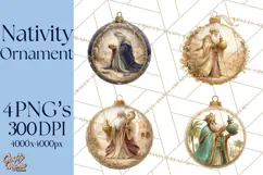 Nativity Christmas Ornament PNG Clipart, Christian Art Product Image 1