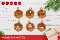 3D Papercut Nativity, Christmas Tree Ornament Set Product Image 2
