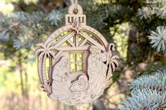 Nativity Ornament - Laser Cut File, Christmas SVG plan Product Image 8