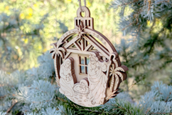 Nativity Ornament - Laser Cut File, Christmas SVG plan Product Image 3