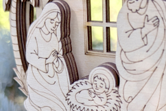 Nativity Ornament - Laser Cut File, Christmas SVG plan Product Image 4