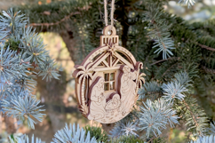 Nativity Ornament - Laser Cut File, Christmas SVG plan Product Image 2