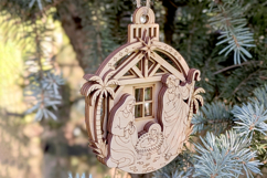 Nativity Ornament - Laser Cut File, Christmas SVG plan Product Image 7