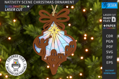 Nativity Scene Laser Cut| Christmas Ornament |Xmas Tree Toys Product Image 1