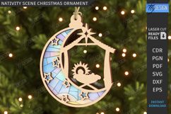 Nativity Scene Ornaments Laser Cut Bundle|Christmas Eve SVG Product Image 6