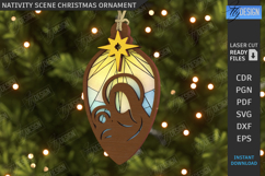 Nativity Scene Ornaments Laser Cut Bundle|Christmas Eve SVG Product Image 7
