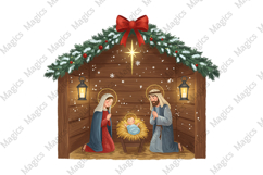 Nativity Scene Christmas Png, Jesus Png Product Image 1