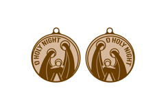 O Holy Night Nativity Christmas Earrings Lasercut SVG Product Image 2