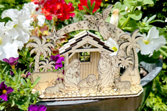 Nativity Scene Schwibbogen Laser Cut File, Christmas Arch Product Image 8