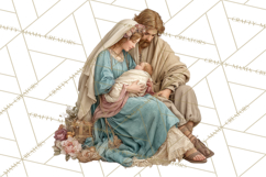 Nativity Scene Clipart, Holy Family &amp; Three Kings PNG Product Image 4