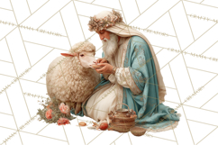 Nativity Scene Clipart, Holy Family &amp; Three Kings PNG Product Image 3