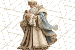 Nativity Scene Clipart, Holy Family & Three Kings PNG Product Image 3