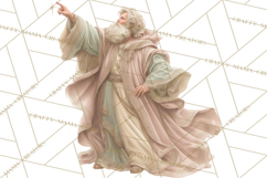 Nativity Scene Clipart, Holy Family & Three Kings PNG Product Image 3