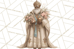 Nativity Scene Clipart, Holy Family & Three Kings PNG Product Image 5