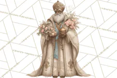 Nativity Scene Clipart, Holy Family & Three Kings PNG Product Image 5