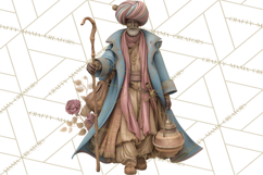 Nativity Scene Clipart, Holy Family & Three Kings PNG Product Image 3