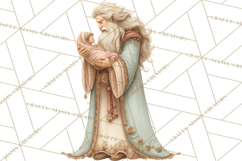 Nativity Scene Clipart, Holy Family & Three Kings PNG Product Image 4