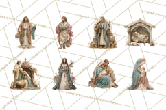Nativity Scene Clipart, Holy Family &amp; Three Kings PNG Product Image 5