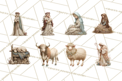 Nativity Scene Clipart, Holy Family &amp; Three Kings PNG Product Image 3