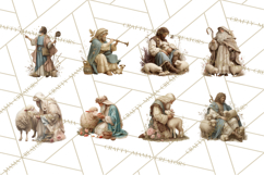 Nativity Scene Clipart, Holy Family &amp; Three Kings PNG Product Image 6