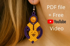 Micro Macrame Natural Stone Earrings YouTube Transcript Product Image 1