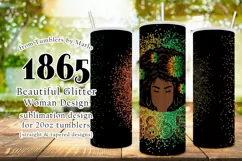 1865 Sunflower Woman Juneteenth 20oz Tumbler Design Product Image 1