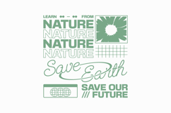Nature Sustainability Streetwear T-shirt Design Product Image 1