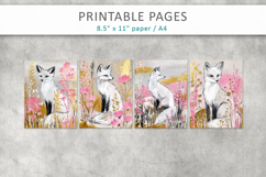 nature printable pages, fox illustration Product Image 2
